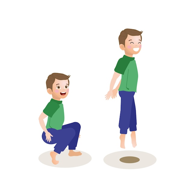 exercises for children frog position and jump