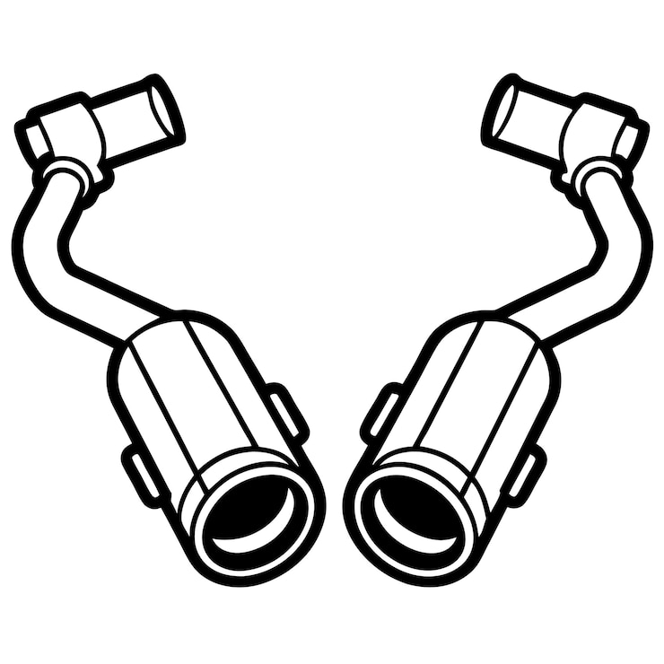 Vector exhaust pipe vector