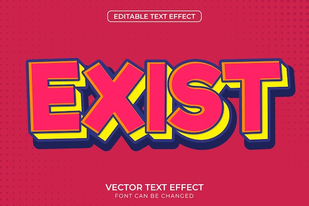 Exist editable Text effect