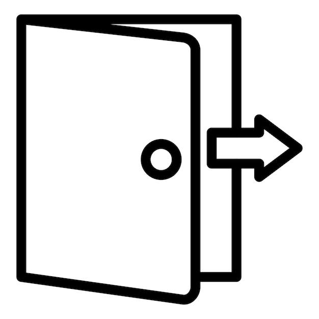 Exit Door Icon Style