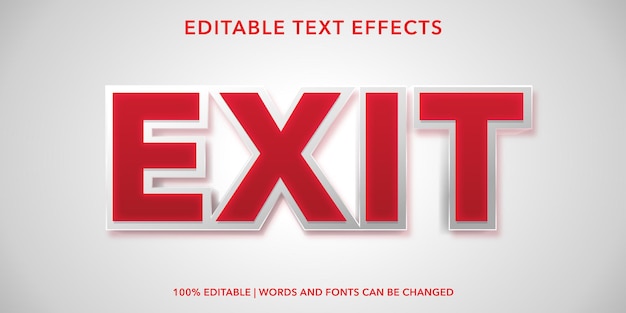 Exit editable text effect