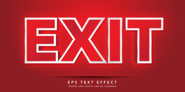 exit editable text effect