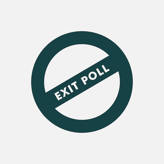 Exit poll icon vector logo design template