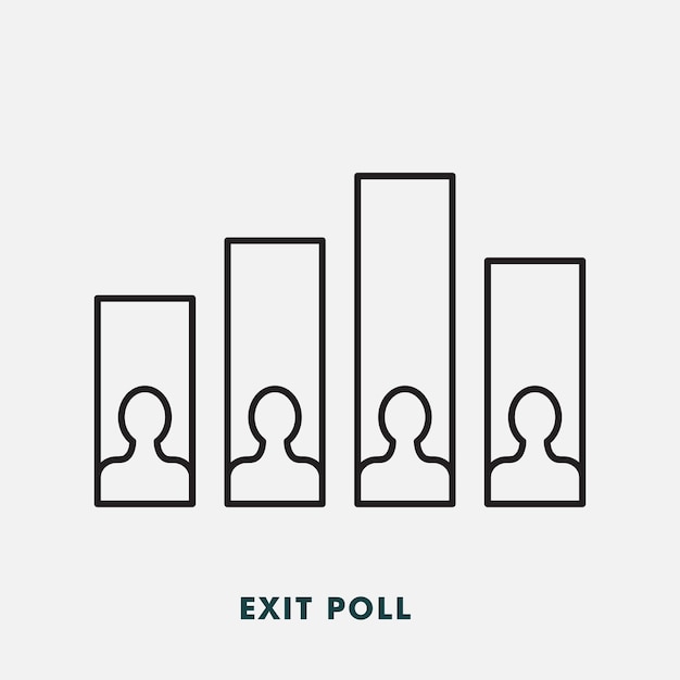 Exit poll icon vector logo design template