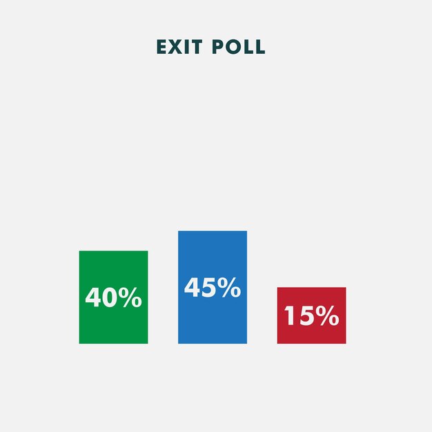 Exit poll icon vector logo design template