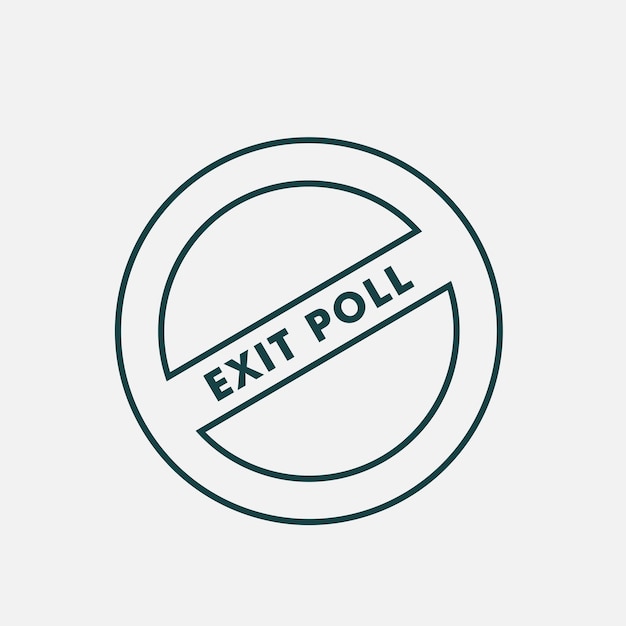 Exit poll icon vector logo design template