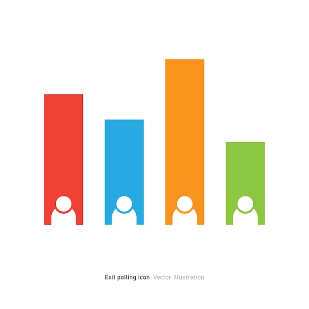 Vettore illustrazione vettoriale della progettazione dell'icona di exit polling