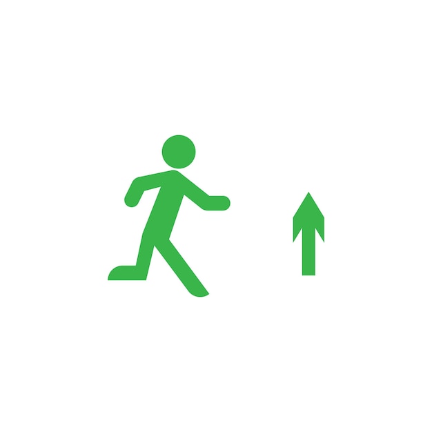 Exit sign symbol vector