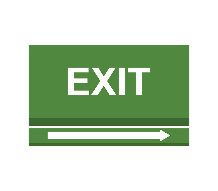 Vector exit sign