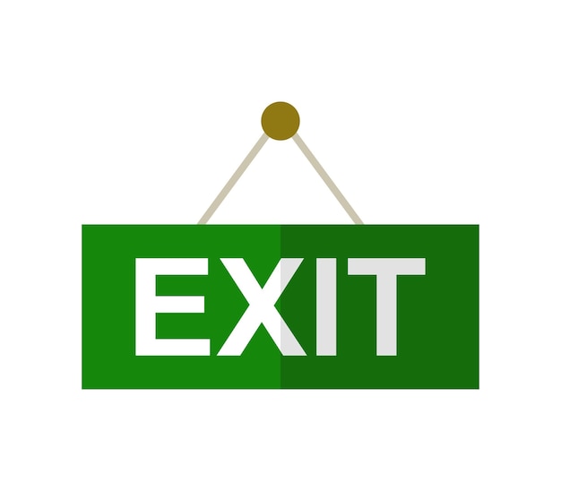 Vector exit sign