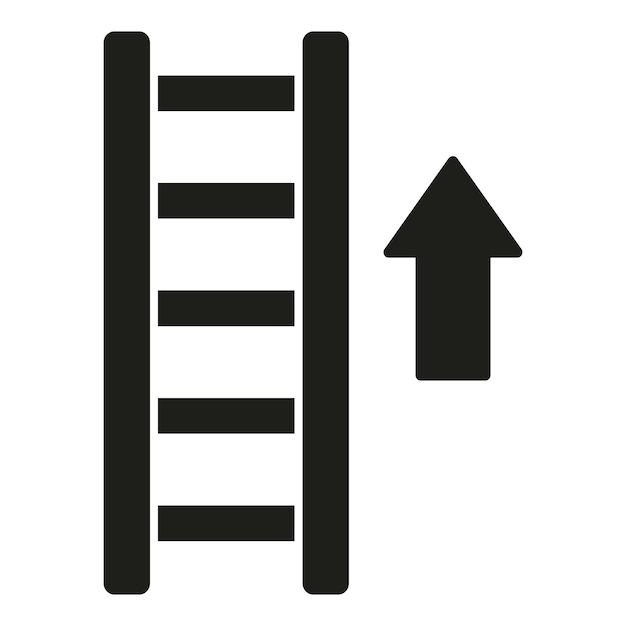 Exit staircase icon simple vector Person leaving Office plan