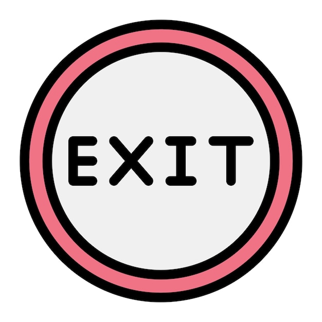 Vector exit vector icon design illustratie