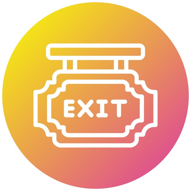 Exit Vector Icon Design Illustratie