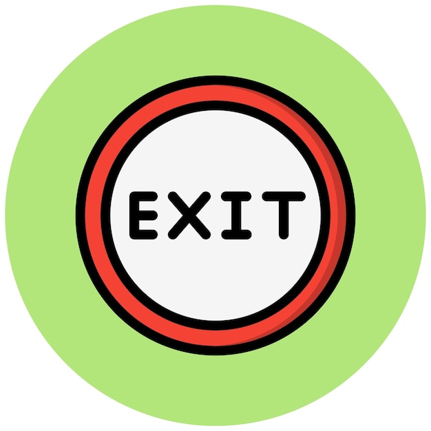 Exit Vector Icon Design Illustratie