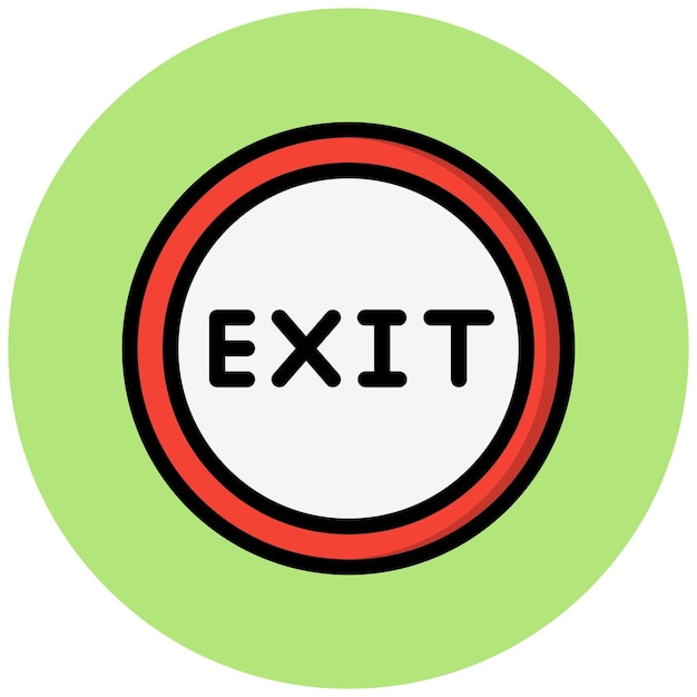 Vector exit vector icon design illustratie