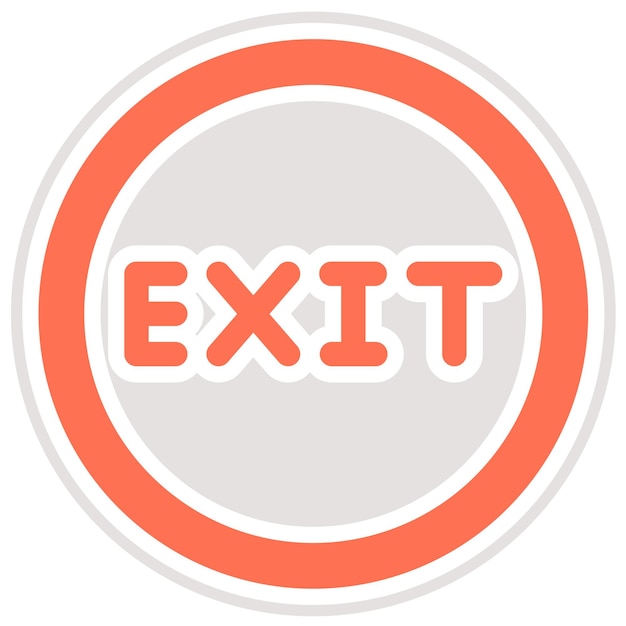 Exit Vector Icon Design Illustratie