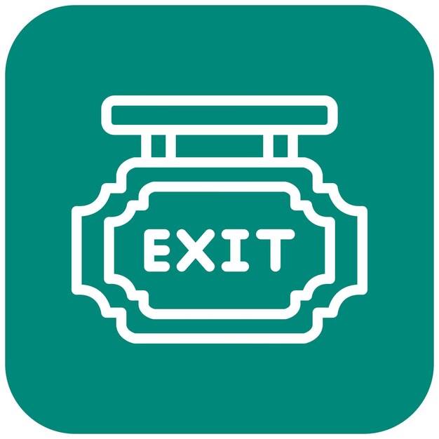 Exit Vector Icon Design Illustratie