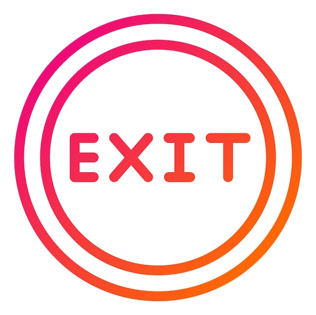 Exit Vector Icon Design Illustration