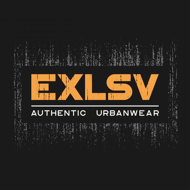 Exlsv tshirt and apparel  with grunge effect and textured