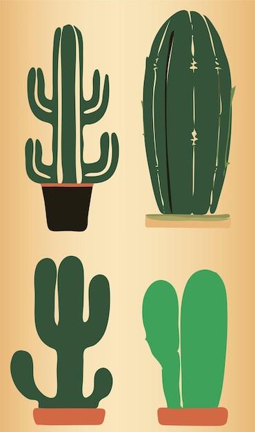 Exotic Decorative house plants Flat or cartoon icon illustration for home decor and botanical desig