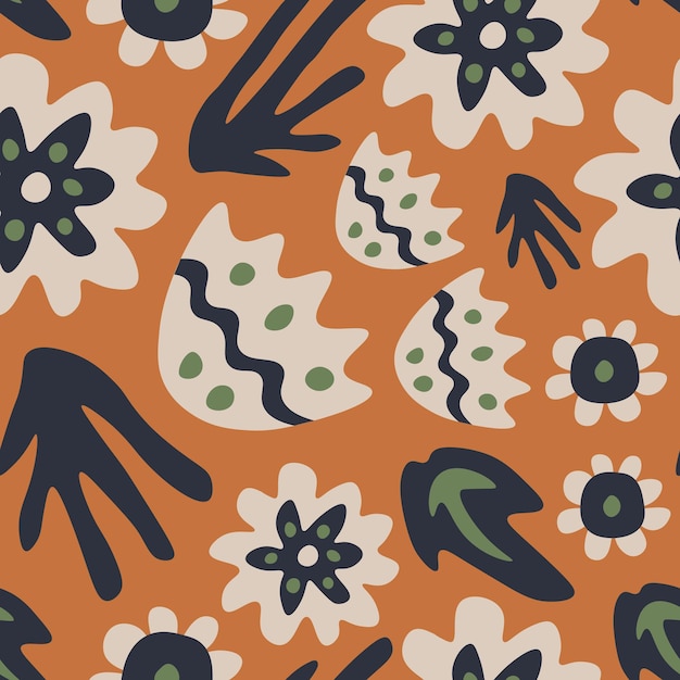 Exotic floral seamless pattern