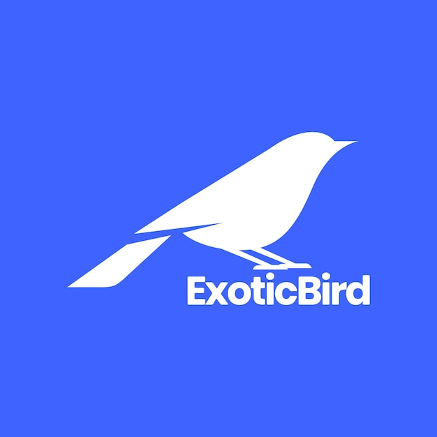 Exotic little bird modern isolated minimal logo design vector icon illustration template