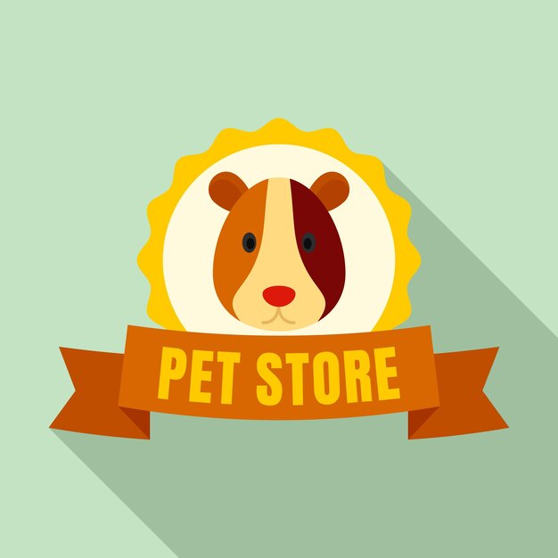 Logo di un negozio di animali esotici illustrazione piatta del logo vettoriale di un negozio d'animali esotici per il web design