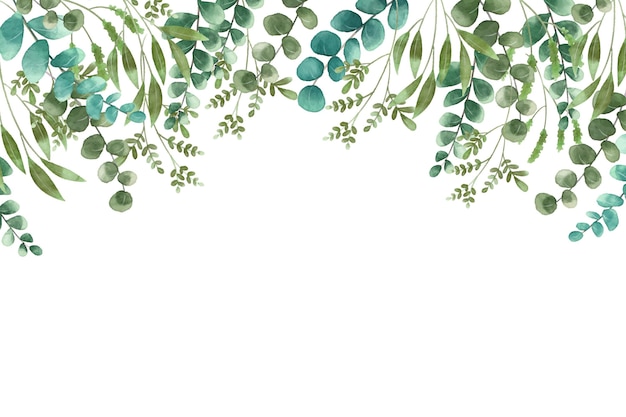 Exotic plants on white copy space background