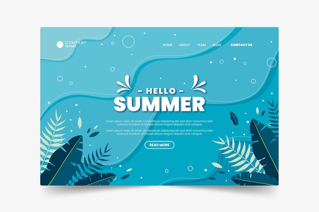 exotic summertime underwater landing page