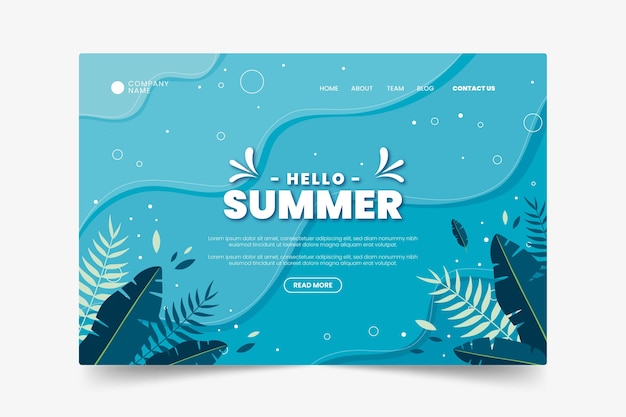 Exotic summertime underwater landing page