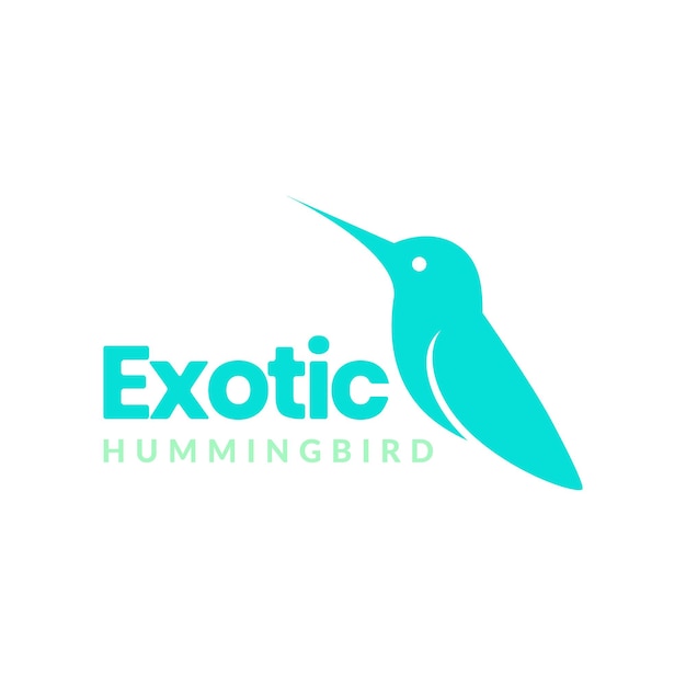 Uccello esotico colibrì colibri violetear isolato moderno logo design icona vettore modello illustrazione