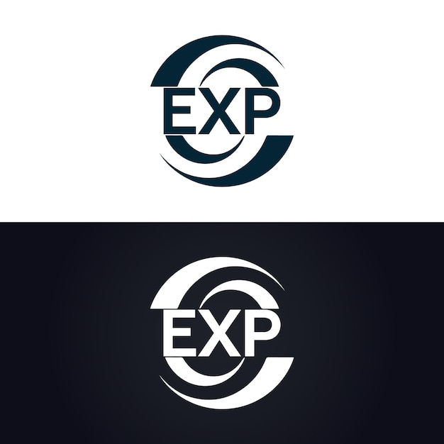 EXP logo E X P ontwerp Witte EXP brief EXP E X P brief logo ontwerp E X P letter logo ontwerp in