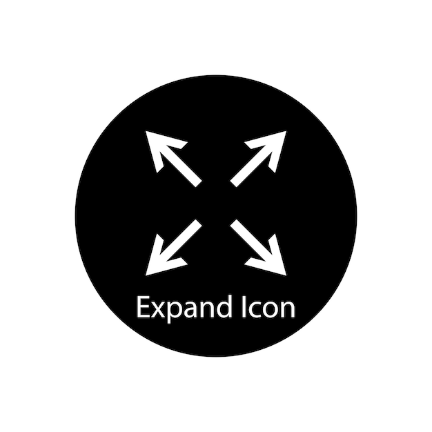 expand icons vector template illustration logo design