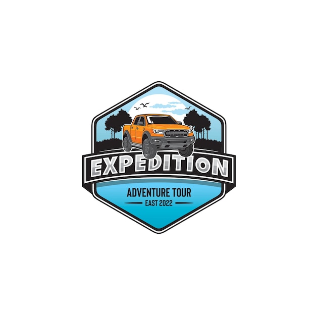 expedition logo with sport truck icon