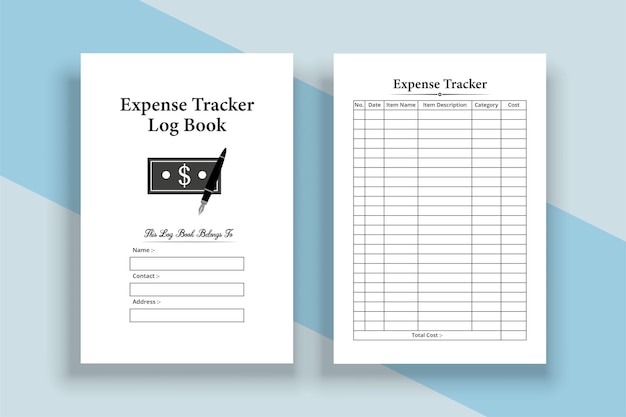 ベクトル 経費トラッカーログブックkdpインテリア毎日の経費プランナーと予算トラッカージャーナルインテリアkdpインテリアノートブック経費トラッカーログブックテンプレートインテリアコストプランナー日記ジャーナル