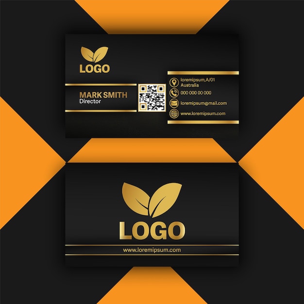 Vector expensive premium gold business card template
