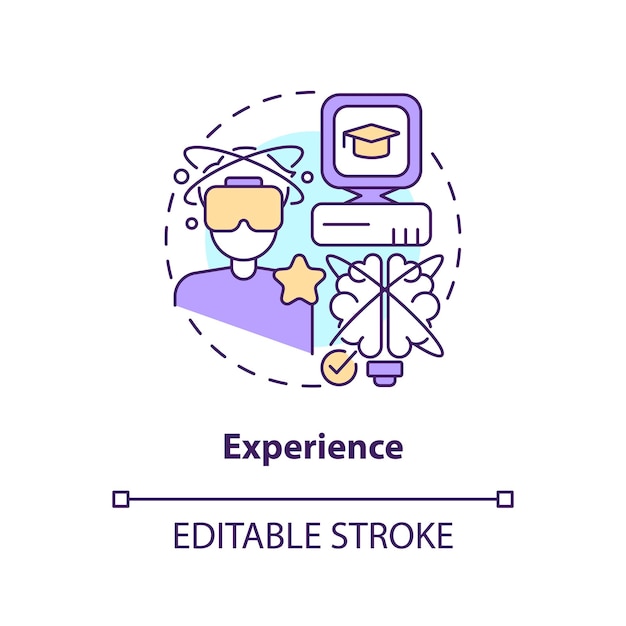 Vector experience concept icon