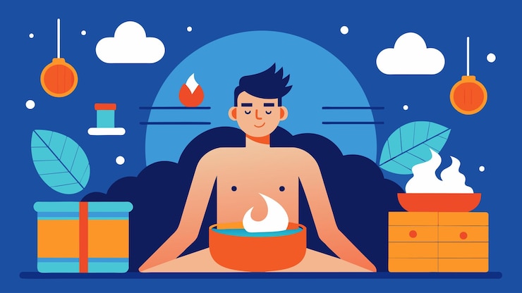 Vector experience the rejuvenating effects of sauna therapy on your hormones leaving you feeling refreshed