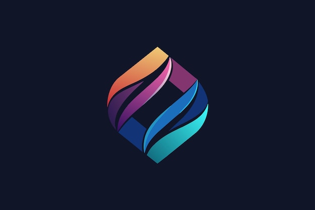 Vector experiment with smooth transitions between colors in a minimalist logo design