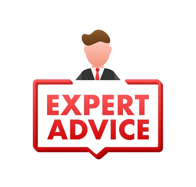 Expert advice icon Business person presentation Vector stock illustration