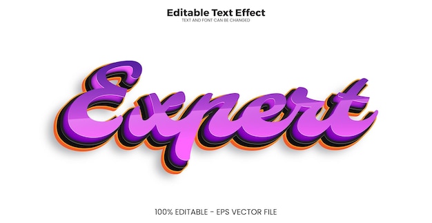 Vector expert editable text effect in modern trend style