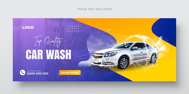 Vector expert vehicle washing automobile cleaning flyer facebook bundle template