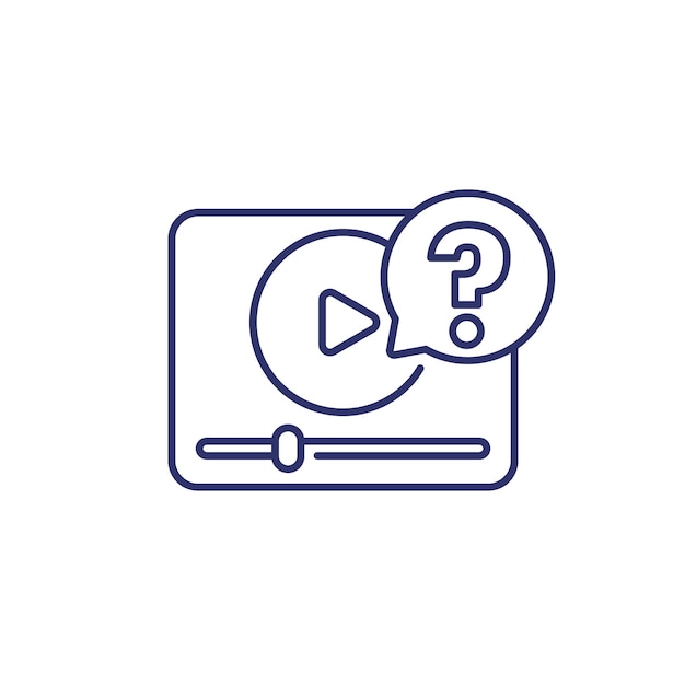 Explainer video icon line vector