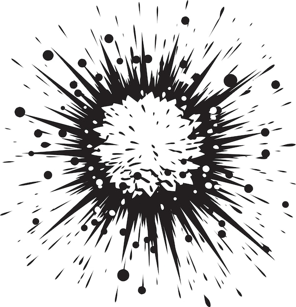 Vector explo burst dynamic black logo comic flash explosive vector explosion