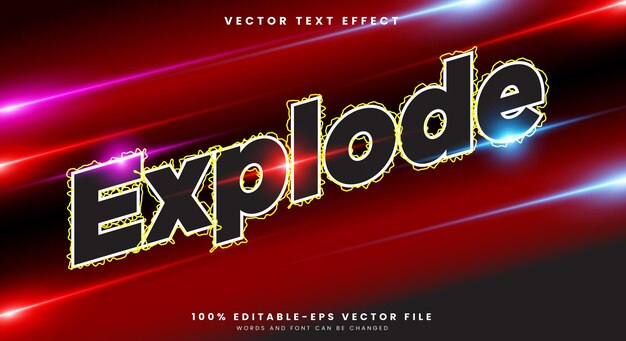 Explode 3D bewerkbare tekst-effect sjabloon