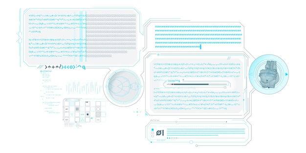 Vector exploratie-interface door scifi-infografieken