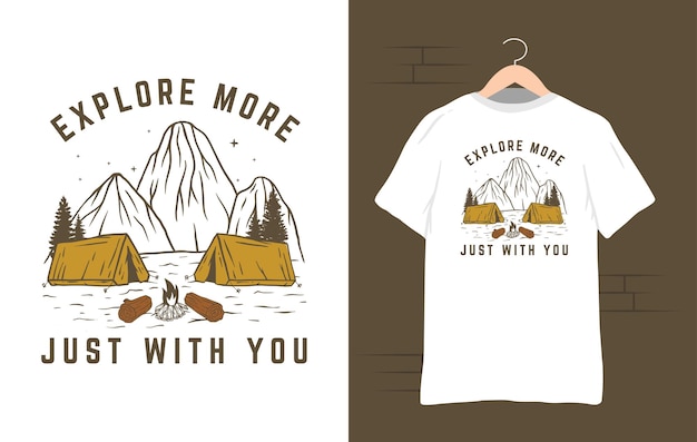 Explore Camping Tshirt Illustration