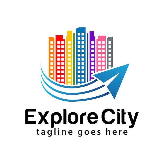 Explore city logo design template