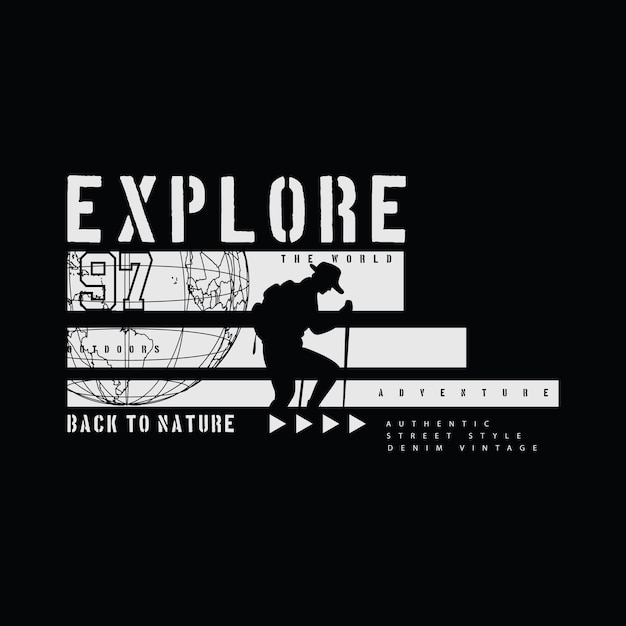 Explore illustration typography. perfect for designing t-shirts, shirts, hoodies, poster, print