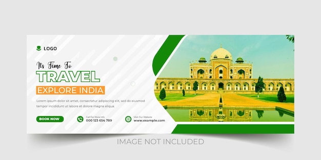 Explore india social media cover template